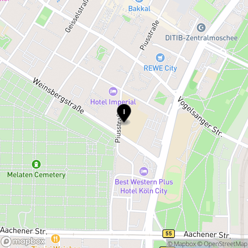 Kartenausschnitt:Berufskolleg Ehrenfeld