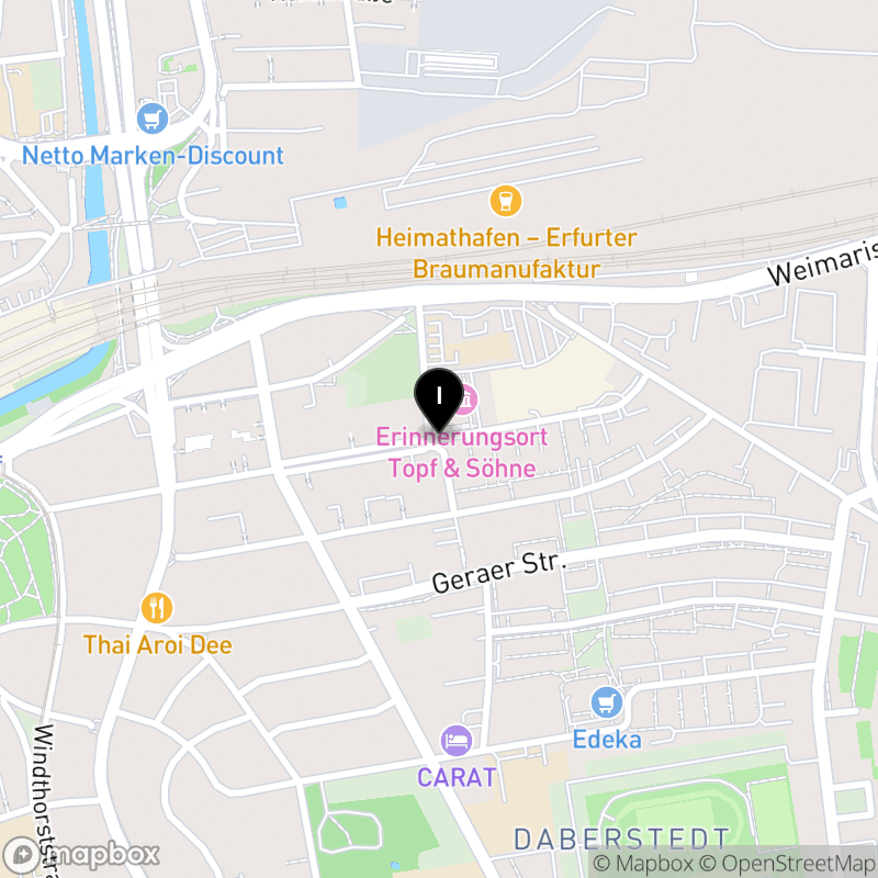 Kartenausschnitt:Private Fachschule für Wirtschaft und Soziales Erfurt II