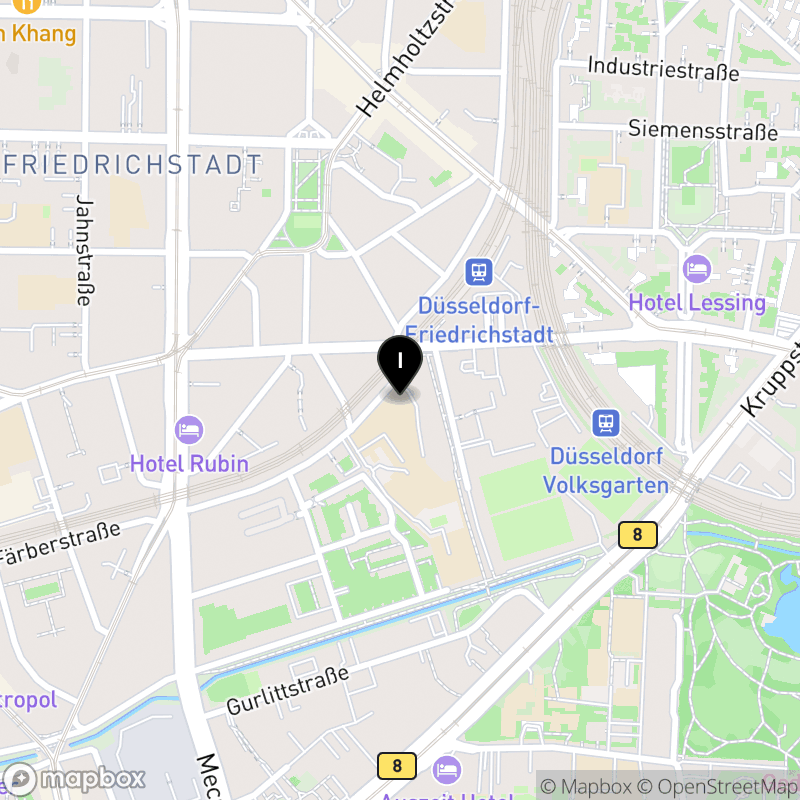 Kartenausschnitt:Technisches Berufskolleg Färberstraße der Stadt Düsseldorf