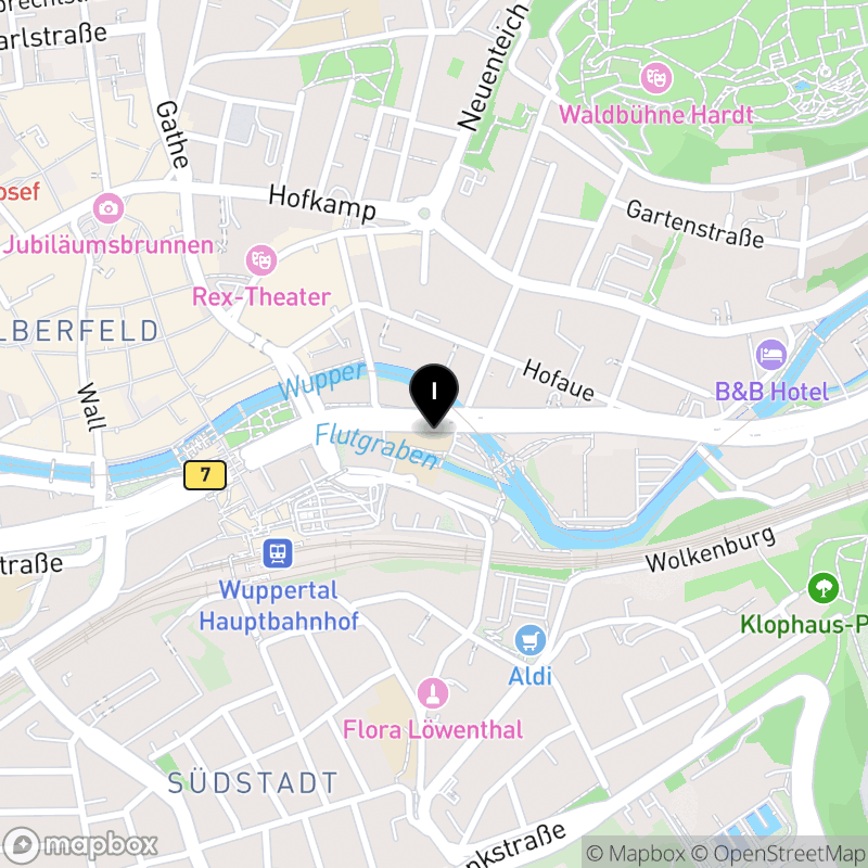 Kartenausschnitt:Berufskolleg Elberfeld