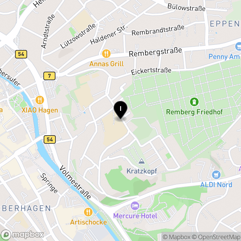 Kartenausschnitt:Käthe-Kollwitz Berufskolleg Hagen