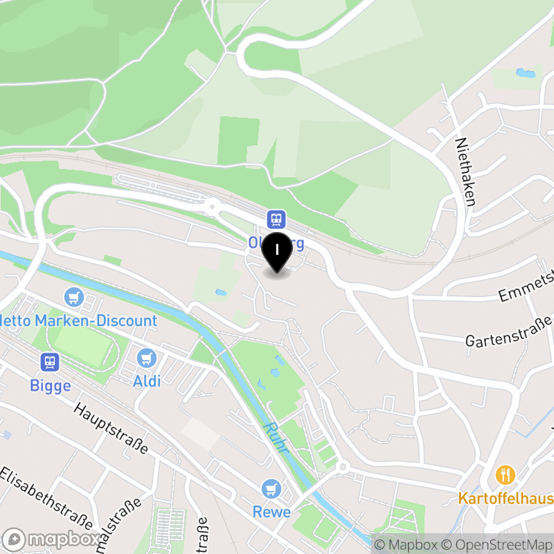 Kartenausschnitt:Berufskolleg Olsberg