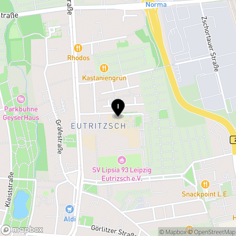 Kartenausschnitt:Felix-Bloch-Schule - Berufliches Schulzentrum 7 Elektrotechnik der Stadt Leipzig