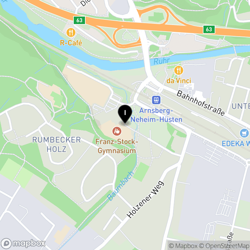 Kartenausschnitt:Berufskolleg Berliner Platz des Hochsauerlandkreises in Arnsberg