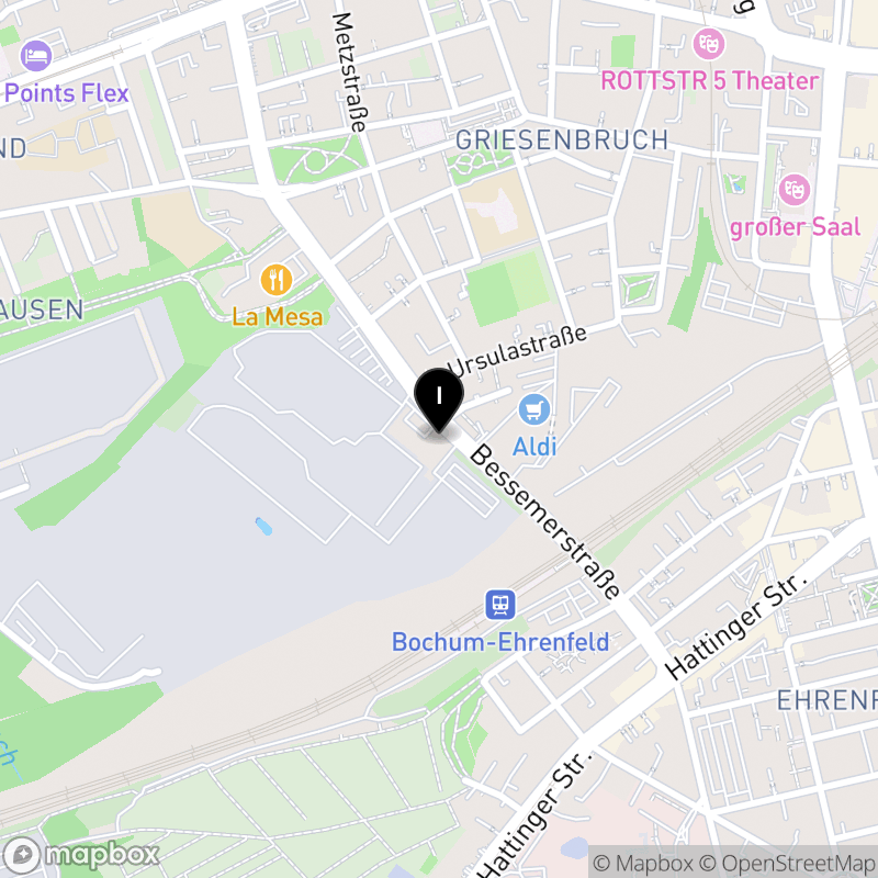 Kartenausschnitt:Wirtschaftskolleg Bochum, Privates Berufskolleg der Wirtschaftskolleg Bochum gGmbH