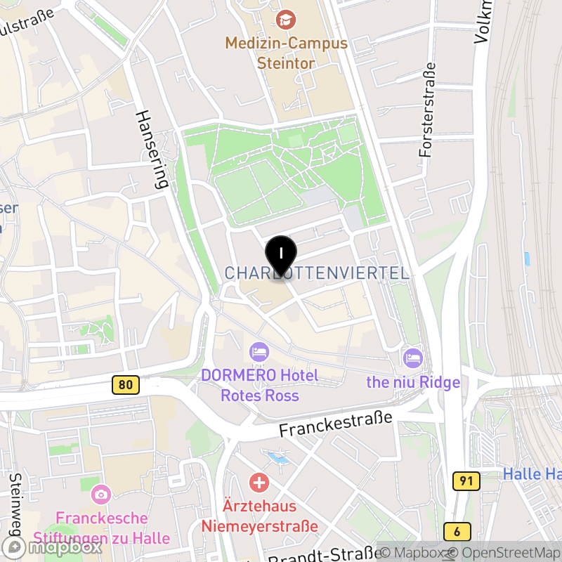 Kartenausschnitt:Berufsbildende Schulen Halle IV "Friedrich List" Haus 1