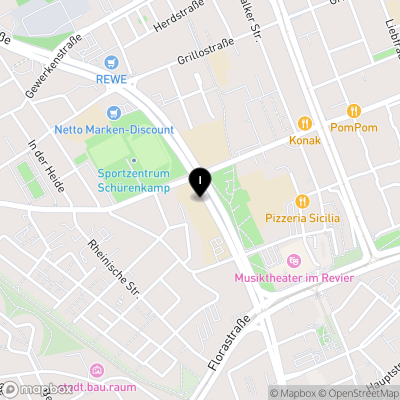 Kartenausschnitt:Berufskolleg für Technik und Gestaltung Gelsenkirchen