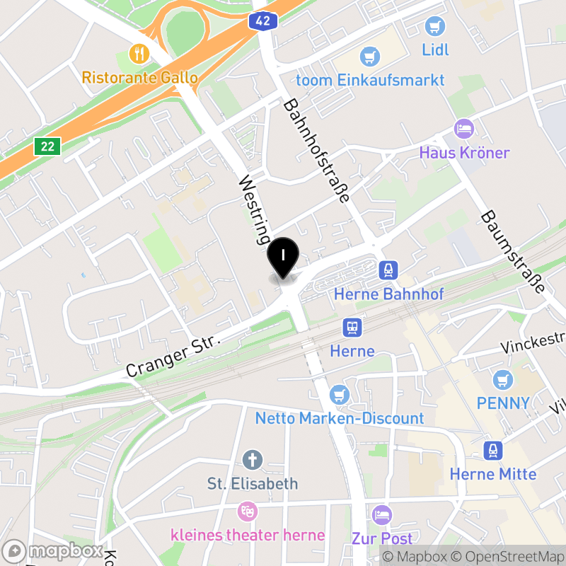 Kartenausschnitt:Mulvany Berufskolleg für Wirtschaft und Verwaltung Herne