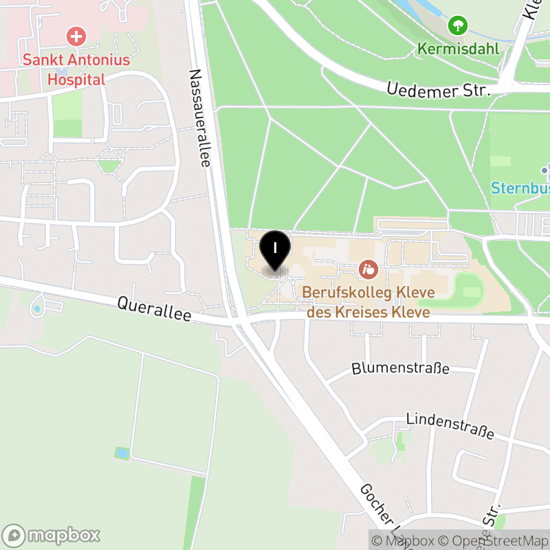 Kartenausschnitt:Berufskolleg des Kreises Kleve in Kleve