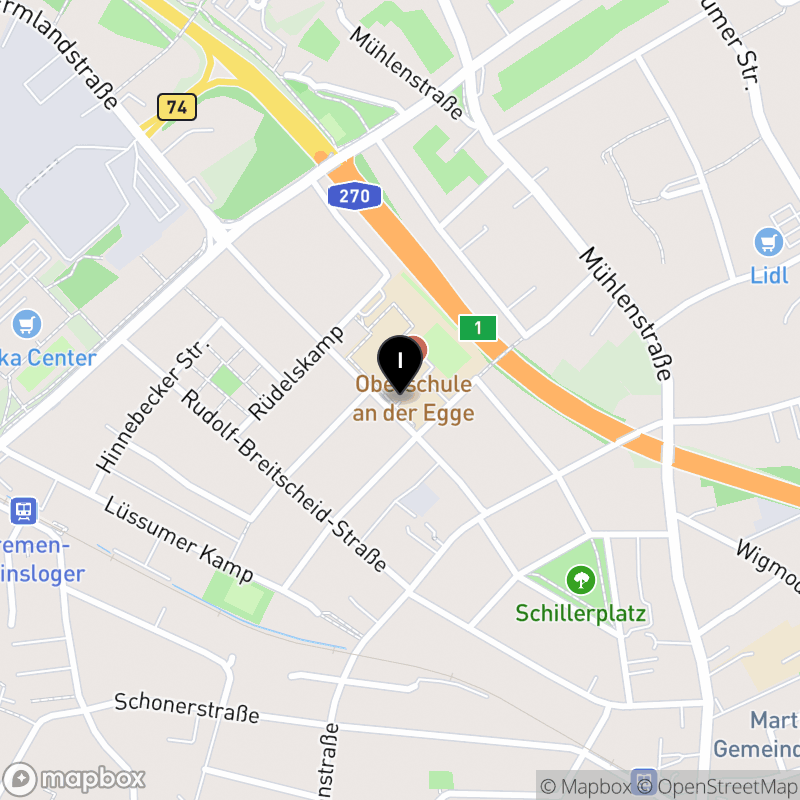 Kartenausschnitt:Schulzentrum Blumenthal, Berufliche Schulen für Hauswirtschaft und Sozialpädagogik