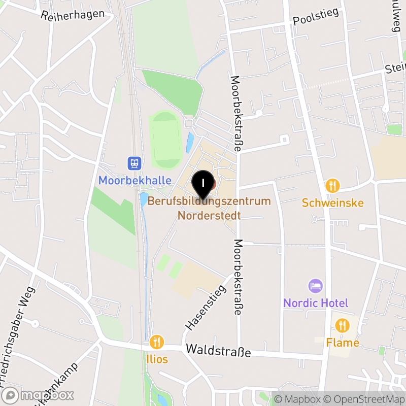 Kartenausschnitt:Berufsbildungszentrum Norderstedt