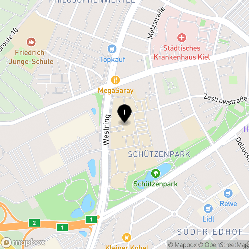 Kartenausschnitt:Regionales Berufsbildungszentrum am Schützenpark