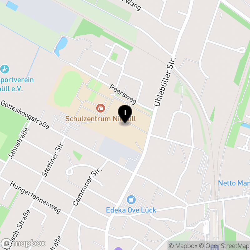 Kartenausschnitt:Berufliche Schule des Kreises Nordfriesland in Niebüll