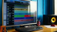 Programm für Audiodatei auf dem Laptop