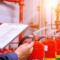 Überprüfung der Feuerlöscher