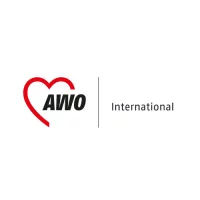 Rotes Herz mit Text AWO International