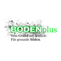 Logo von BODENplus. Vom Grund auf denken. Für gesunde Böden.