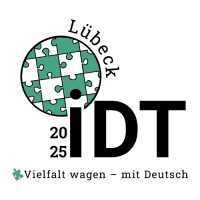 Logo der Internationalen Tagung der Deutschlehrerinnen und Deutschlehrer (IDT) 2025 in Lübeck