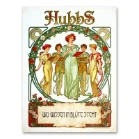 Ein Poster aus der HubbS-Kampagne, optisch angelehnt an den Jugendstil/ Art Nouveau um 1900.