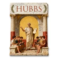 Ein Poster aus der HubbS-Kampagne, optisch angelehnt an ein Relief der griechisch-römischen Antike.