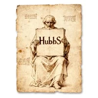 Ein Poster aus der HubbS-Kampagne, optisch angelehnt an eine da Vinci-Federzeichnung aus der Hochrenaissance Anfang des 16. Jahrhunderts