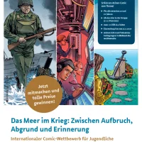 Plakat zum Comic-Wettbewerb vom Volksbund Deutsche Kriegsgräberfürsorge e. V.