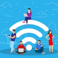 Menschen arbeiten im Internet