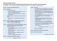 Programm der Fachtagung zur Sprachförderung an beruflichen Schulen