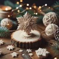 AI generiertes Bild eines Winterkunstobjekts 