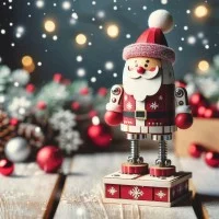 AI generiertes Bild eines mechanischen Wintermodells 