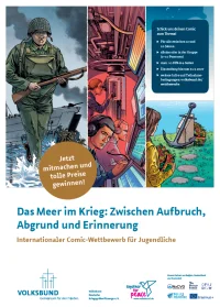 Plakat zum Comic-Wettbewerb vom Volksbund Deutsche Kriegsgräberfürsorge e. V.