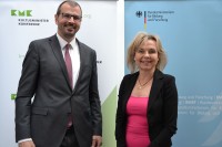 Staatssekretärin Prof. Dr. Sabine Döring (BMBF) und Minister Steffen Freiberg (Brandenburg)