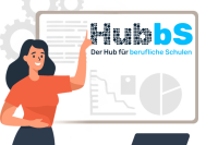 Eine Frau präsentiert HubbS