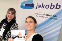 Elke Hotter und Christina Rabitsch von HubbS auf dem Jahreskongress Berufliche Bildung 2024 in Stuttgart.