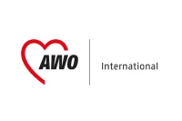 Rotes Herz mit Text AWO International