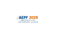 Logo der Jahrestagung 2025 der Arbeitsgruppe für Empirische Pädagogische Forschung (AEPF) an der Universität Duisburg-Essen