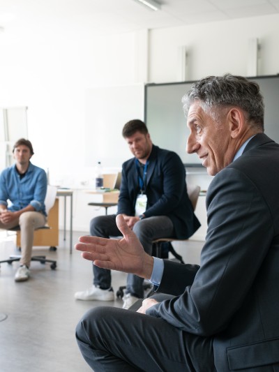 Pankraz Männlein beim Workshop auf der Fachtagung vom Pakt für berufliche Schulen
