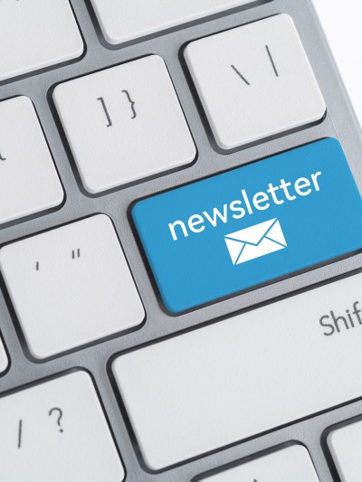 Tastatur mit Newsletter-Button