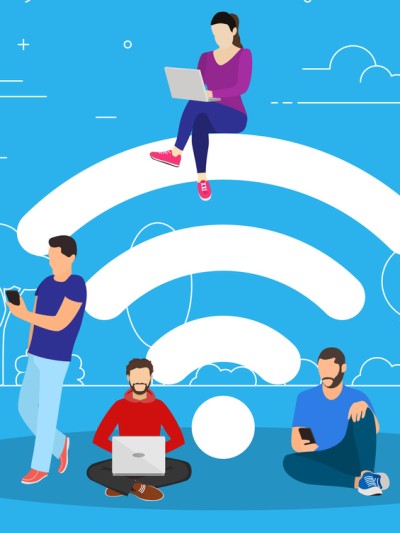 Menschen arbeiten im Internet