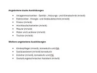 Überblick über die Ausbildungsgänge am Berufskolleg Neandertal